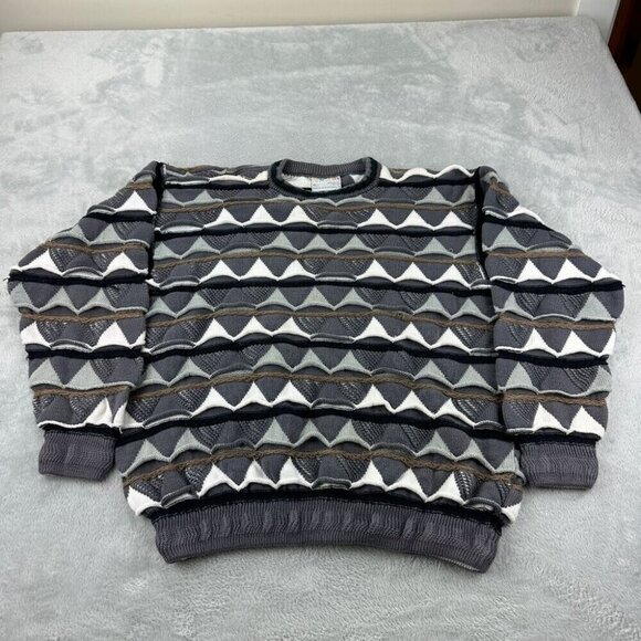Vintage Coogi Men's Size XL Australia Grey Sweater 100% Cotton Made in Australia - Picture 6 of 14
